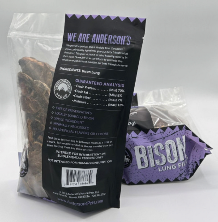 Andersons - Bison Lung Slices - 8oz